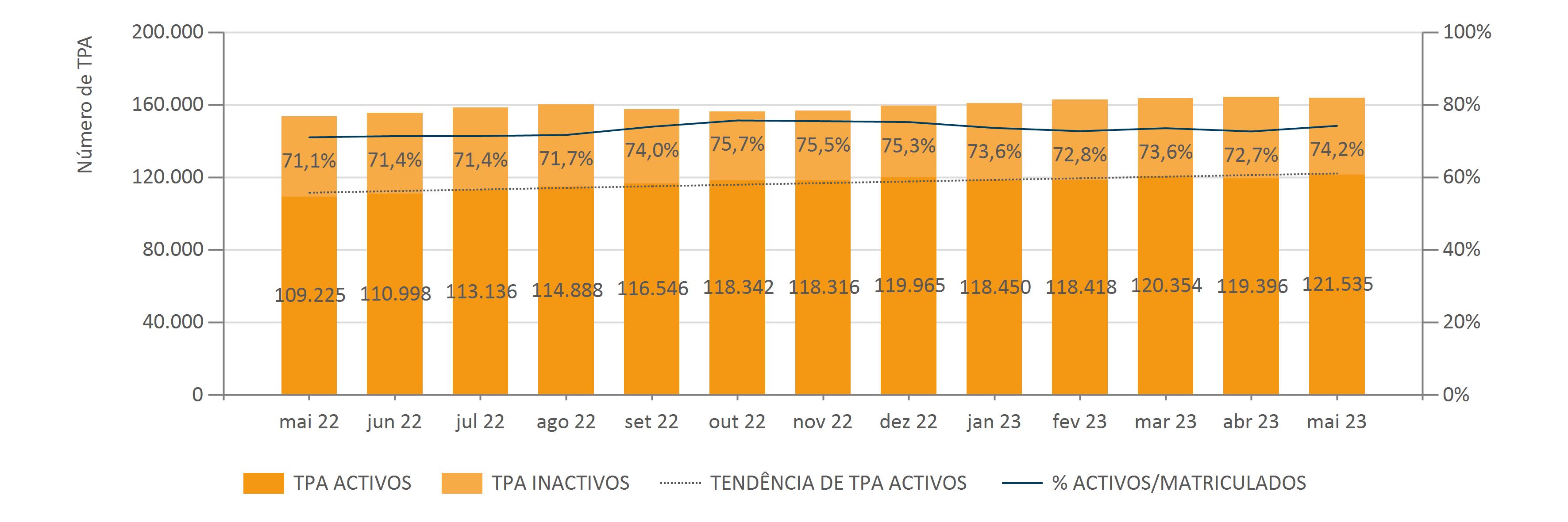 Evolução Mensal Do Número De TPA
